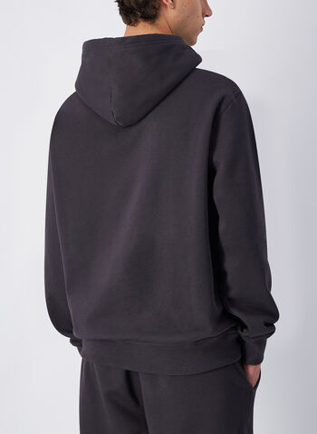 FELPA HOODIE CON RICAMO LOGO, ANTRACITE, small