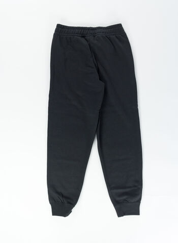 PANTALONE JOGGER ESSENTIAL CON LOGO STAMPATO RAGAZZO, 01 BLK, small