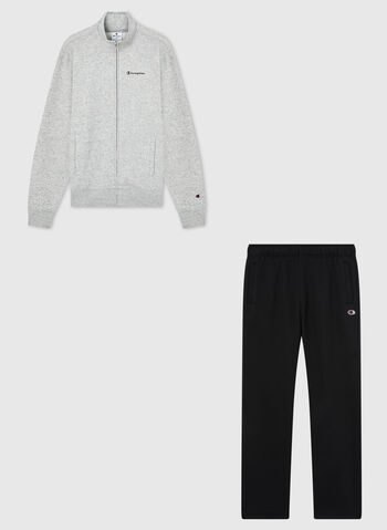 TUTA FULL ZIP MICRO LOGO, EM021 GREYNVY, small
