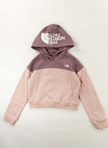 FELPA CROP CON CAPPUCCIO RAGAZZA, OU6 PINK, small