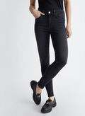 JEANS SKINNY BOTTOM UP CON STRASS, 87385 BLK, thumb