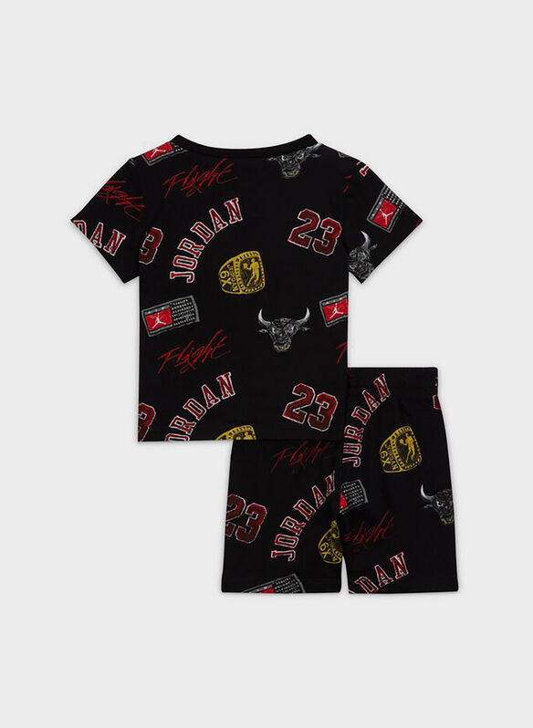 COMPLETINO JORDAN T-SHIRT+ SHORTS BAMBINO, 023 BLK, medium