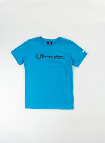 T-SHIRT CON LOGO SPRAY RAGAZZO, BF004 AZZURRO, small