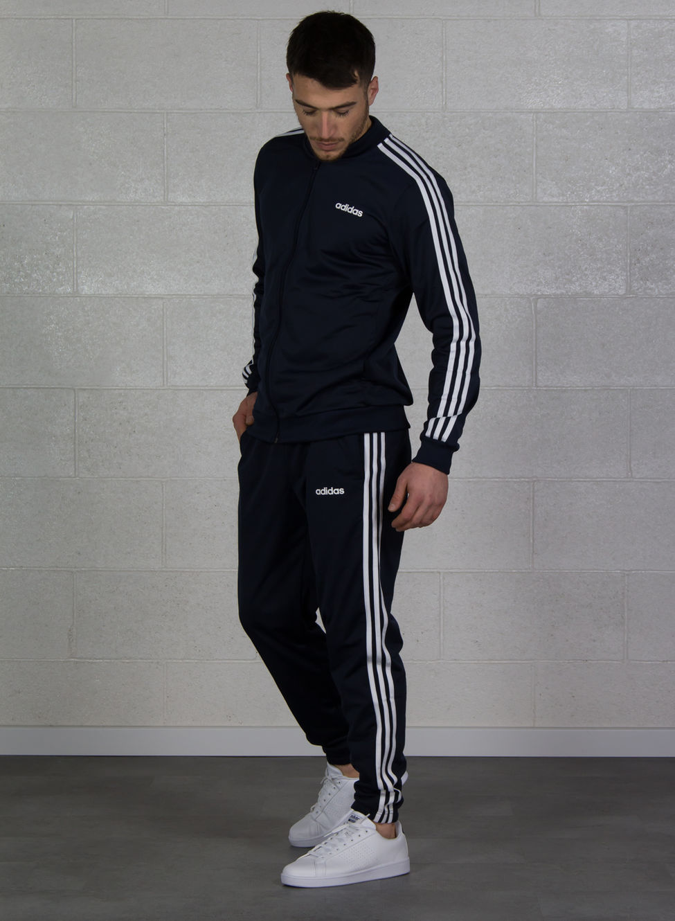 ADIDAS TUTA BASIC Bianco, Blu | Sport85