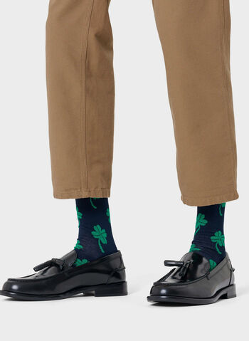 CALZA BIG LUCK QUADRIFOGLIO, NAVY, small