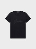 T-SHIRT LOGO STRASS, JBLK BLK, thumb