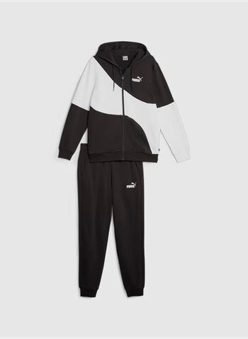 TUTA SPORTIVA FULL ZIP, 01 BLKWHT, small