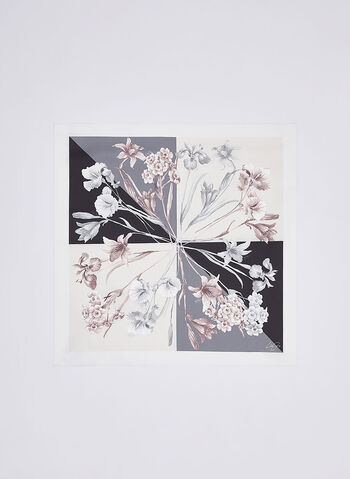 FOULAR FLOWERS, 22222 BLK, small