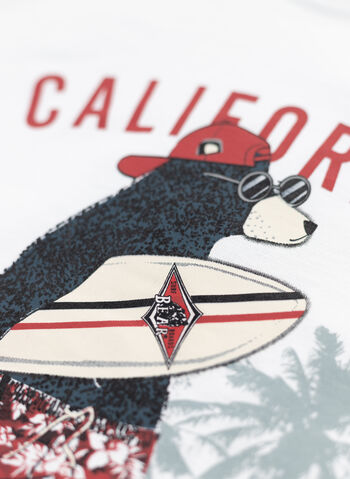 T-SHIRT CALIFORNIA RAGAZZO, 001A WHITE, small