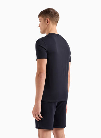 T-SHIRT GIROCOLLO LOGO AX, 1510 NVY, small
