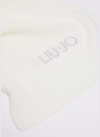 SCIARPA CON LOGO E STRASS, , small