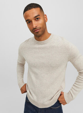 MAGLIONE GIRO, SAND PANNA, small