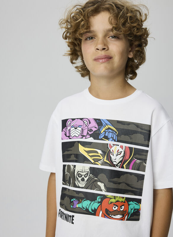T-SHIRT FORTNITE RAGAZZO, BRIGHT WHITE, medium
