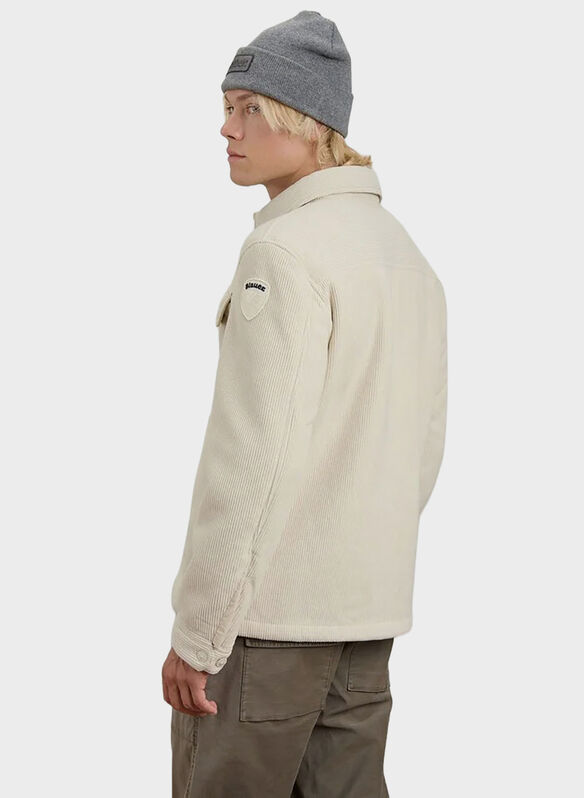 GIUBBOTTO EUGENE OVERSHIRT VELLUTO, 303 PANNA, medium
