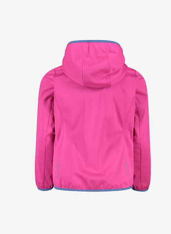 GIACCA IN SOFTSHELL LEGGERO CON CAPPUCCIO RAGAZZA, C505 FUXSKY, small