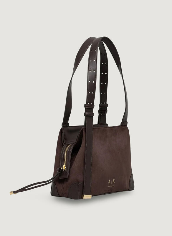 BORSA ALICE SUEDE SMALL, U6032 MORO, medium