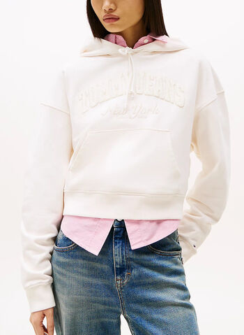 FELPA CROP LOGO RICAMO, YBH PANNA, small