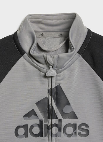 TUTA FULL ZIP CON LOGO INFANT, GREY BLK, small