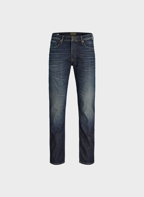 JEANS MIKE TAPERED JJ156, BLUE DENIM BLUE DENIM, medium