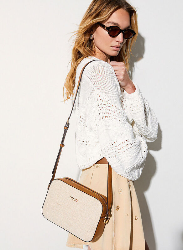 BORSA A TRACOLLA MEDIA IN JUTA, 00005 NATURAL, medium