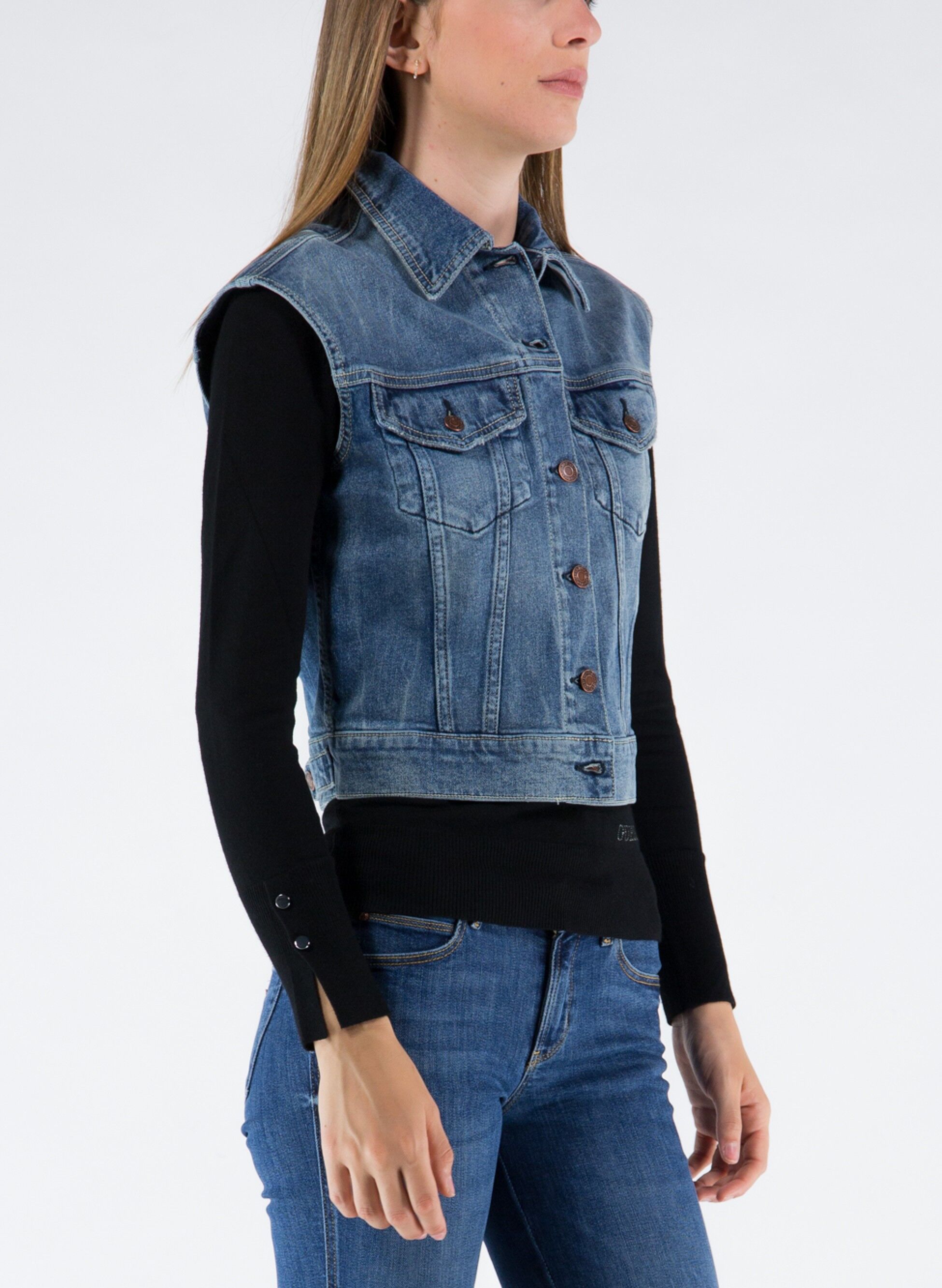 GUESS GILET JEANS Blu Donna | Sport85