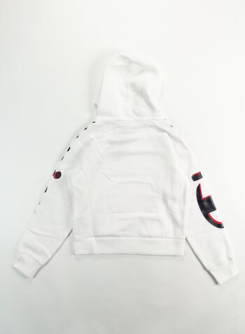 FELPA  CON CAPPUCCIO RAGAZZA, WW001WHT, small