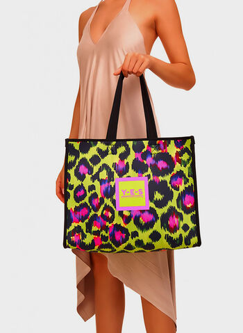 BORSA SHOPPER FANT ANIMALIER UNISEX, 019 NEROVERDE, small