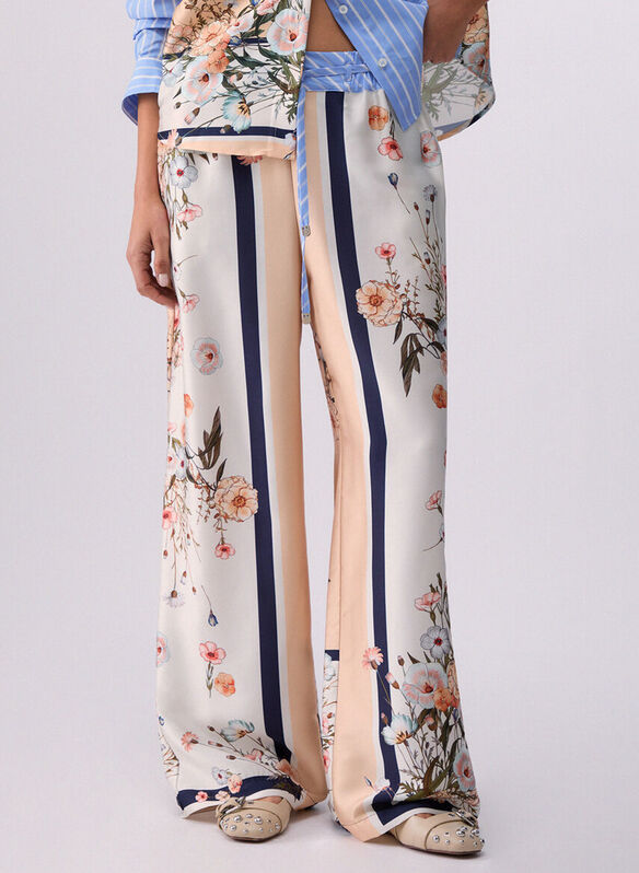 PANTALONE IN TWILL STAMPATO, P9546 FANTASIA, medium