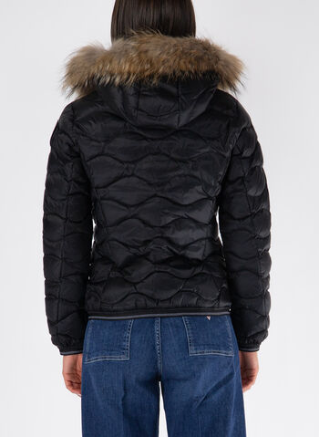 PIUMINO CON BORDO IN PELLICCIA ALDIE, 999CB BLK, small