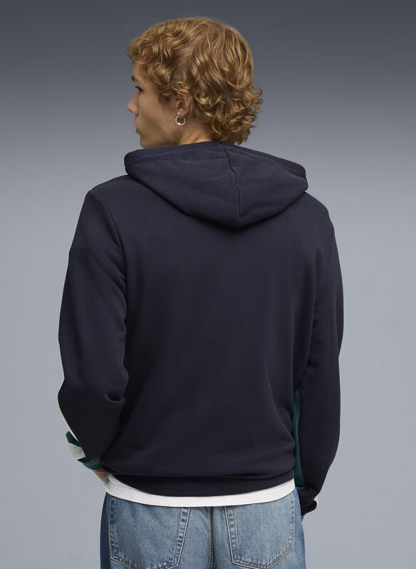 FELPA ESS BLOCK HOODIE, 16 NVY, medium