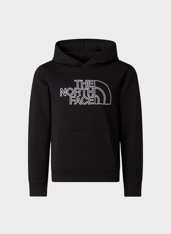 FELPA DREW PEAK LIGHT HOODIE RAGAZZO, - BLK, medium