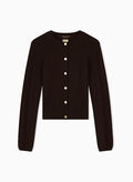 CARDIGAN VISCOSA, U6032 BROWN, thumb