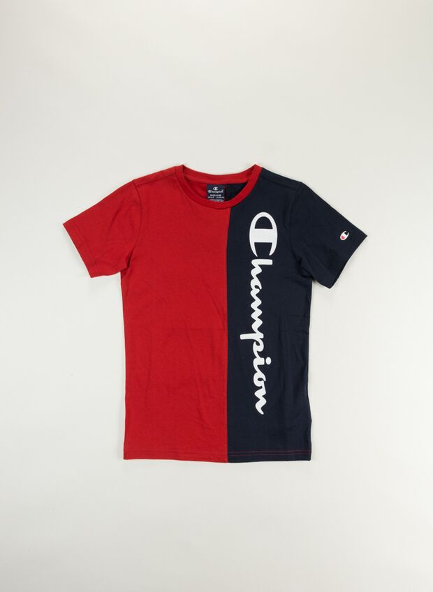 T-SHIRT COLOR BLOCK RAGAZZO, RS053REDNVY, large