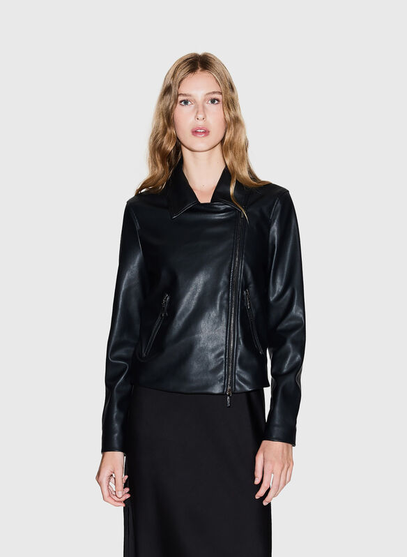 GIACCA IN ECOPELLE COATING, UC001 BLK, medium