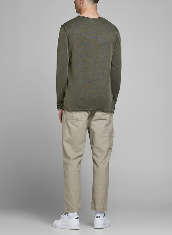 MAGLIONE DI COTONE, DUSTY OLIVE OLIVE, medium