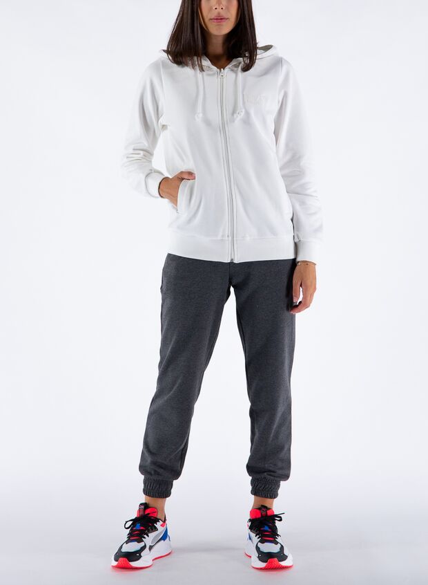 EVERLAST TUTA FULL ZIP CAPPUCCIO OVER Bianco, Grigio Donna | Sport85
