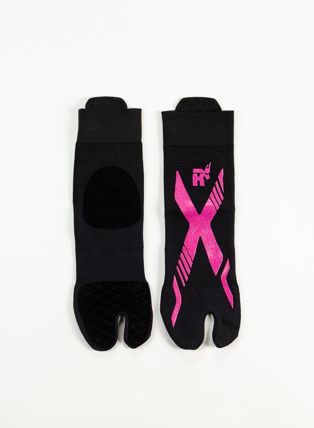 CALZA POOL ONE FINGER PISCINA, NERO-FUCSIA, large