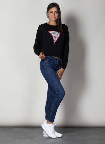 FELPA STAMPA LOGO EFFETTO USED, F97M BLK, small