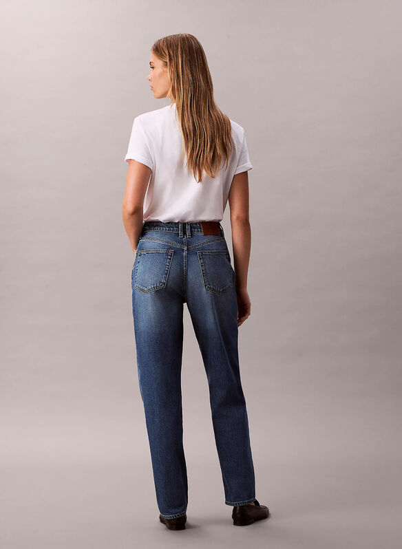 JEANS HIGH RISE TAPERED, MZK STONE, medium