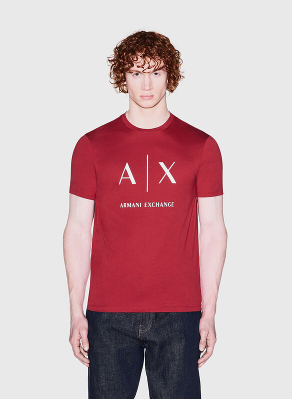 T-SHIRT SLIM FIT IN COTONE, U5101 WINERY, medium