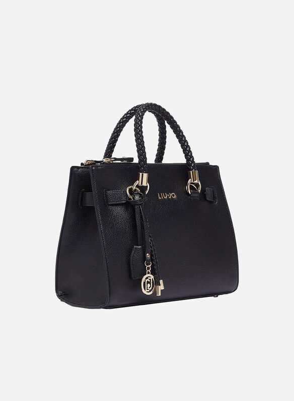 BORSA SATCHEL MEDIA, 22222 BLK, medium