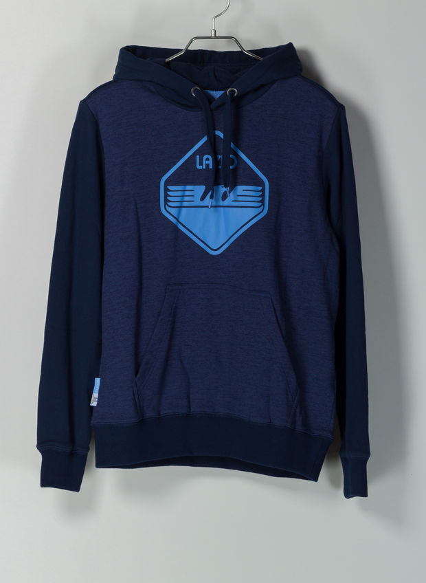 FELPA CON CAPPUCCIO SS LAZIO 2019-20, NVY, large