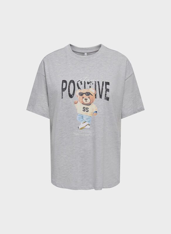 T-SHIRT VIVVI GRAPHIC, LIGHT GREY MELANGE, medium
