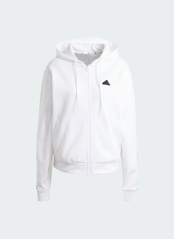 FELPA HOODIE 3 STRIPES, WHT, small