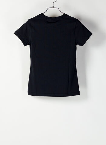 T-SHIRT LOGO RAGAZZA, 11002NEROFUXIA, small