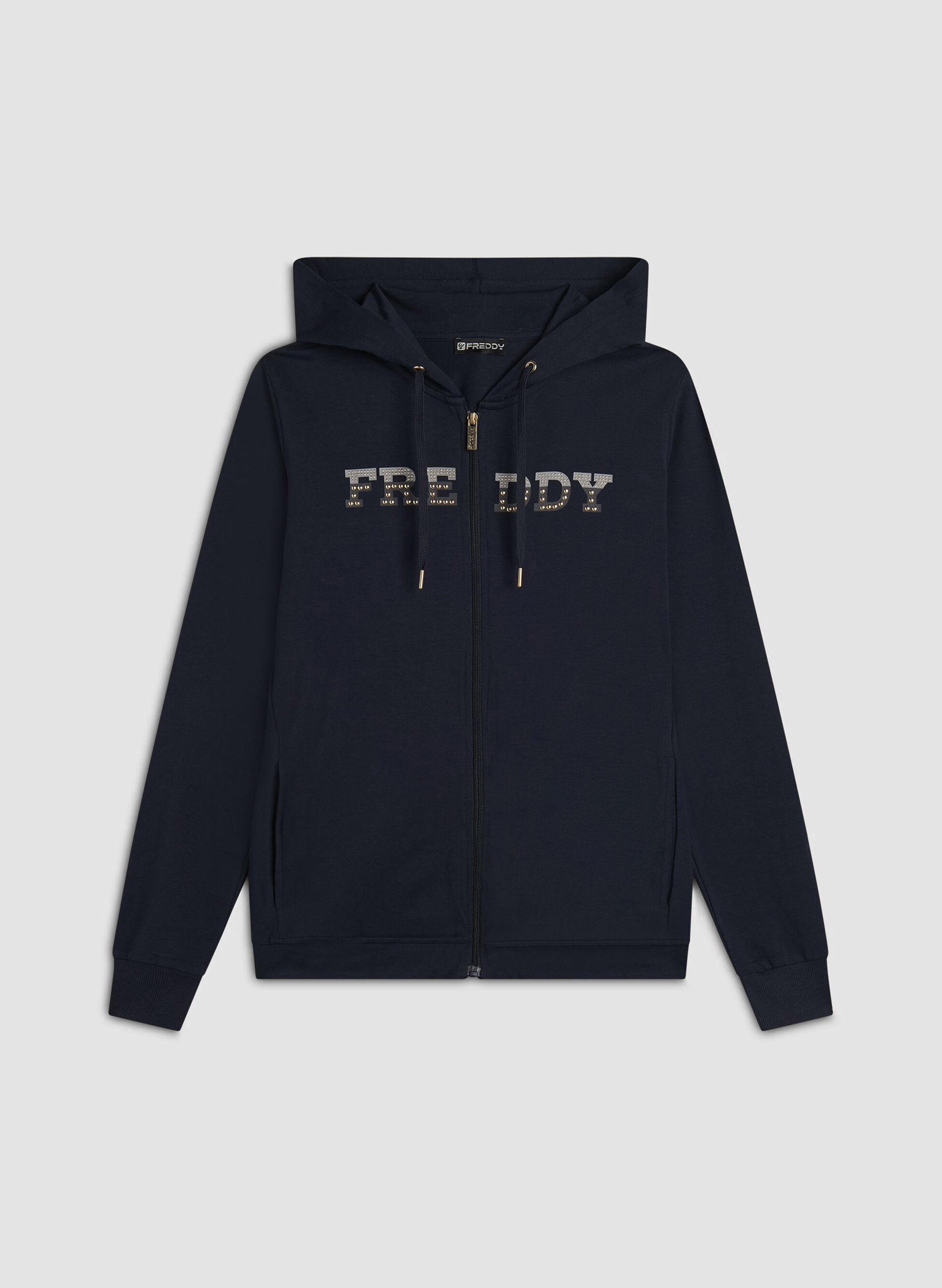 FELPA FULL ZIP CON CAPPUCCIO L