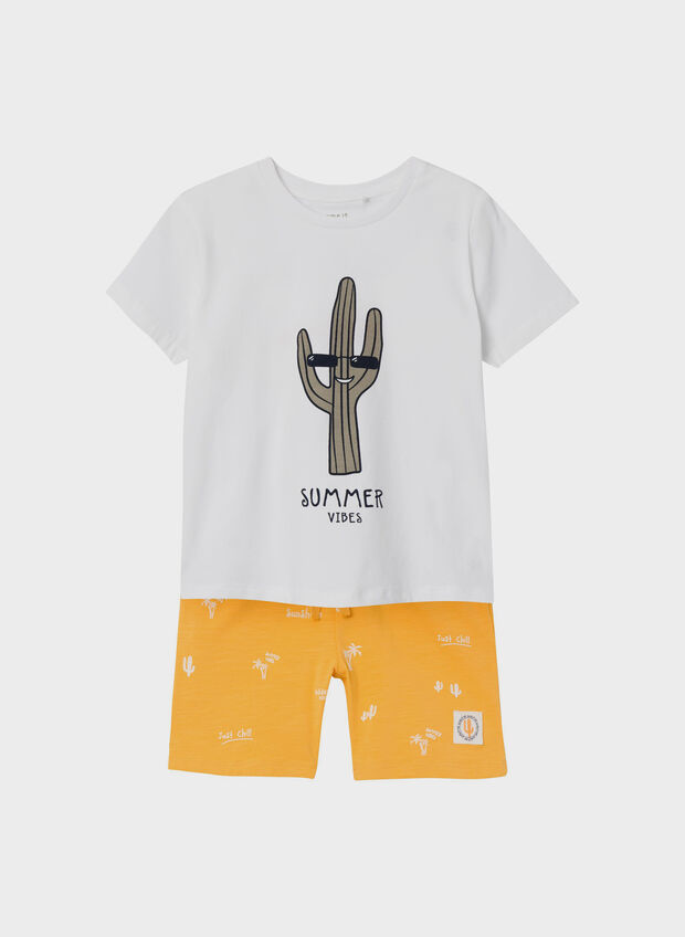 COMPLETO HUBAN T-SHIRT + SHORT BAMBINO, AMBER YELLOW, large
