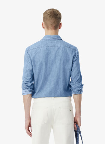 CAMICIA IN DENIM LEGGERO CON LOGO, MKU STONE, small