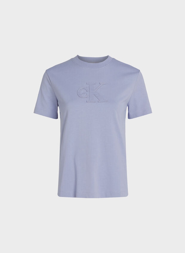 T-SHIRT CON LOGO RICAMATO, , large