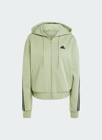 FELPA HOODIE FUTURE ICONS 3 STRIPES, OLIVE, small